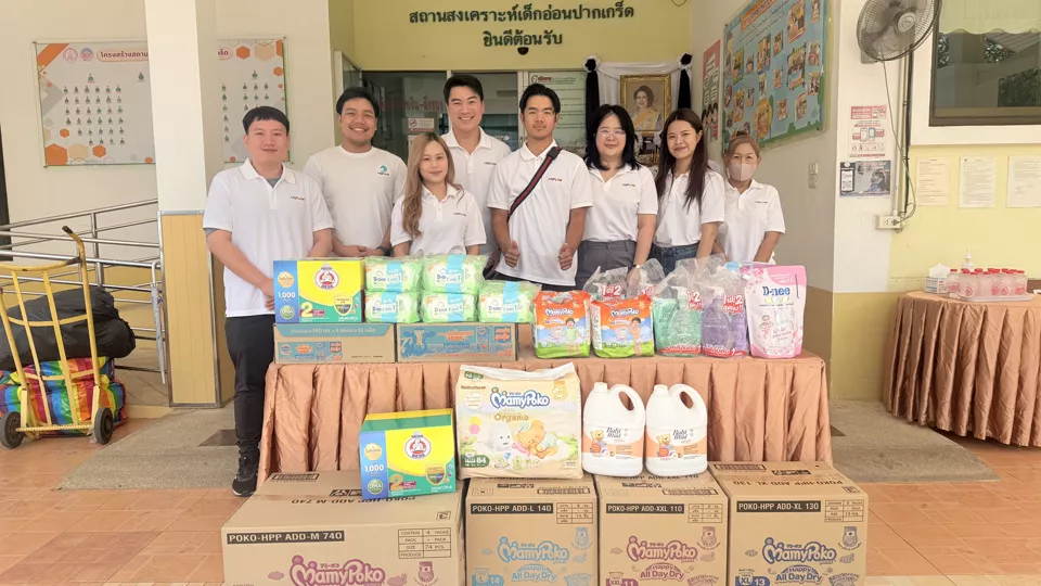 Liqflow team with donated supplies at Pakkred Babies Home